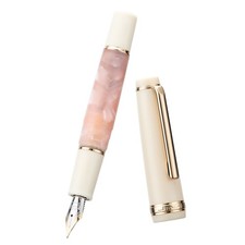 Fountain Pen F Nib 0.5mm Beautiful Acrylic Short Pocket Pen Color Optional