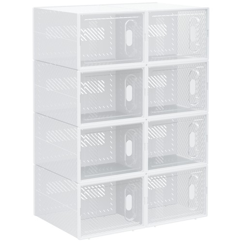 Homcom 8pcs stackable clear - 8pcs,