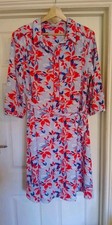 Damart- Ladies Floral Multi Belted Buttoned Shirt Dress-Size 18-20