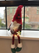 Sitting Red Tartan Gonk with