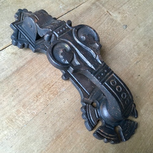 Vintage cast iron door knocker - cast,