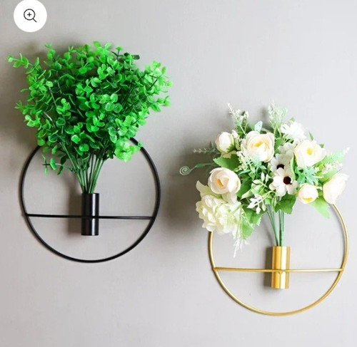 Gold metal circular - gold, wall