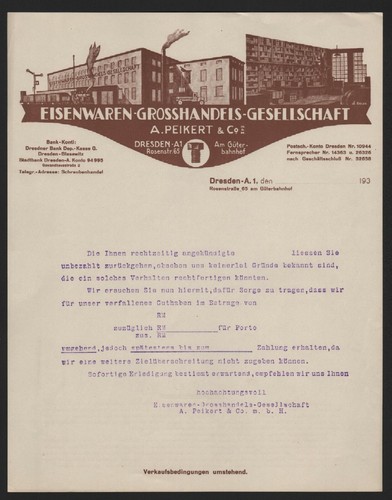 Dresden letter 1930 hardware - dresden,,