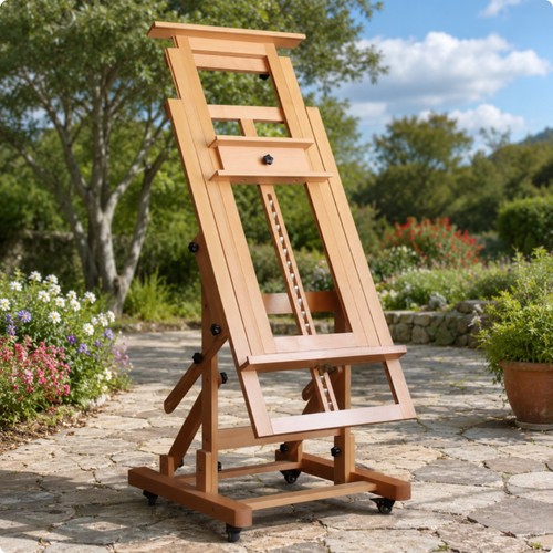 Rolling studio easel - rolling,
