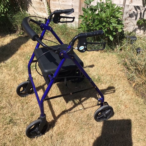 Blue wheel walker - blue, walker/folding