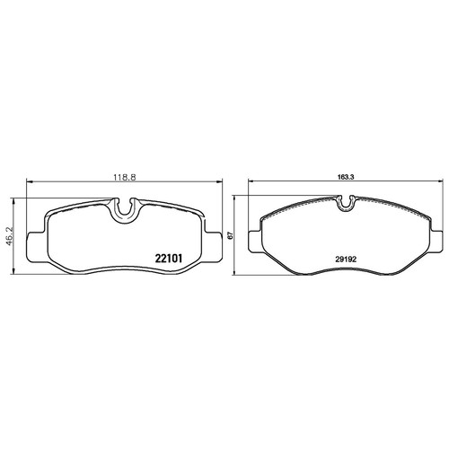 Mintex front rear pads - mintex, &