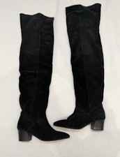 Black Suede Over The Knee