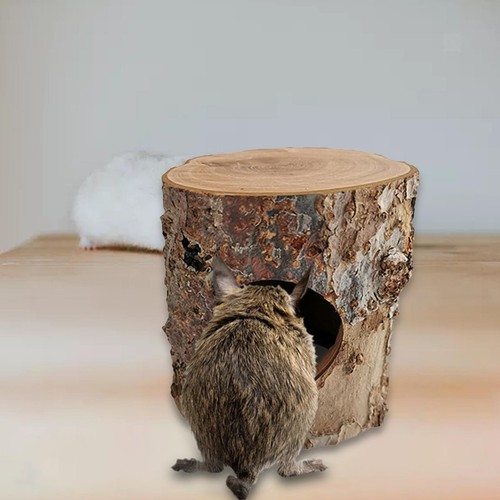 Small animal hideout wooden - small,