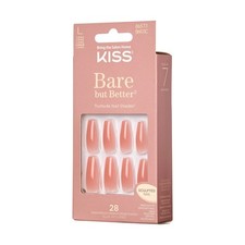[glue missing] Kiss Bare But Better False Nails - Pink Nude Glow - Pack of 28