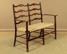 Shaker Style Ladderback Settle