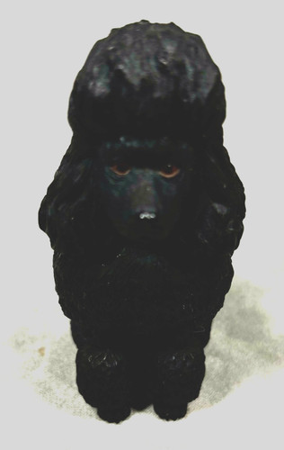Vintage black poodle - 4",