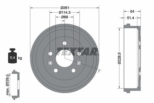 New brake drum for renault - new,