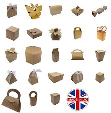 100% Recycled Eco Friendly Brown Kraft Gift Favour Boxes For Weddings - Parties