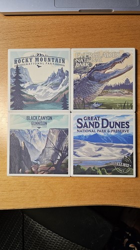 National park ceramic - park, coasters