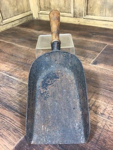 Antique coal scuttle scoop - antique,