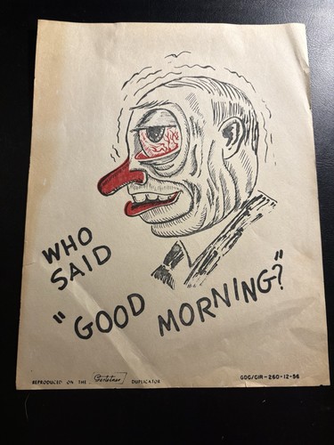 Who said good morning - who,