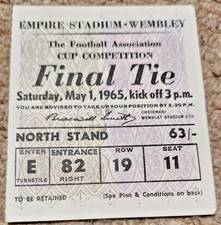 TICKET: FA CUP FINAL 1965 Liverpool v Leeds Exc/MINT condition