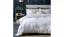 Habitat Cotton 180 TC Oxford Edge White Bedding Set -Super King (1710)