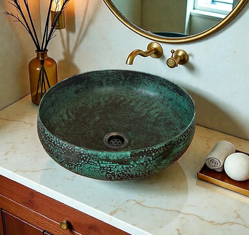 Handmade green patina - handmade, copper