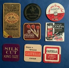 8 x Beer Mats Advertising Cigars, Cigarettes & Darts  Offer (1975)