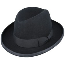 Classic wool homburg hat - classic, felt