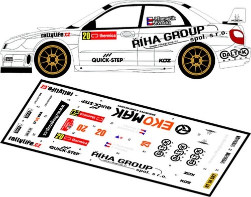 Decals subaru impreza wrc - 1/43,