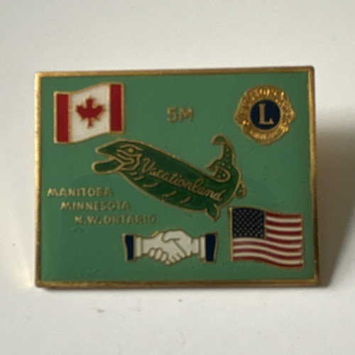 Lions club enamel badge - enamel,