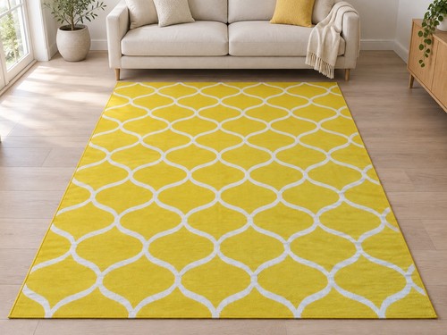 Ikea yellow white kilim - white,