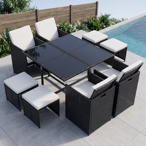 New seater rattan dining - new,
