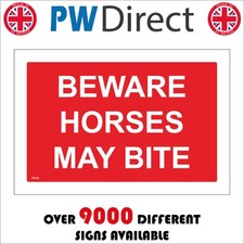 SIGN Beware Horses May Bite