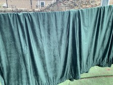 Pair Long Dark Green Velvet Curtains W66” D90” (167x228cm) (30)