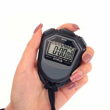 NEW! Black Digital Sports Timing Games Stopwatch Timer LCD Display