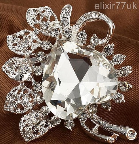 Large silver heart leaf - 2.4",