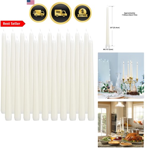 Ivory taper candles set 20 - candles, of