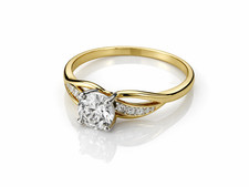 9ct Gold Solitaire Ring