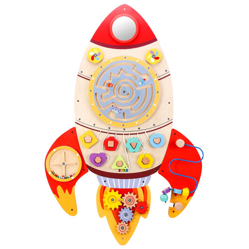 Wooden rocket activity board - wooden,