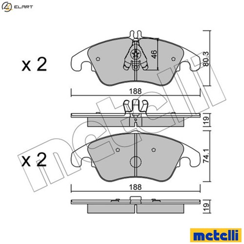 Brake pad set disc - brake,