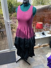 Pink And Black Hitched Dress