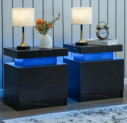 Set black gold marble - of, 2