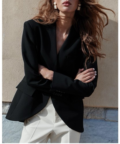Asymmetric fitted blazer with - asymmetric,