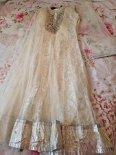 Cream & Silver Net Indian 3