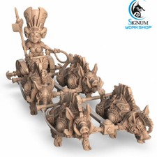 Dwarf / Gnome Chariot Queen Signum Games - Fantasy Dungeons and Dragons Mini