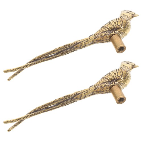 Vintage brass bird drawer - brass,