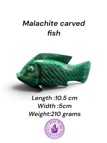 Malachite fish figurine green - malachite, figurine,