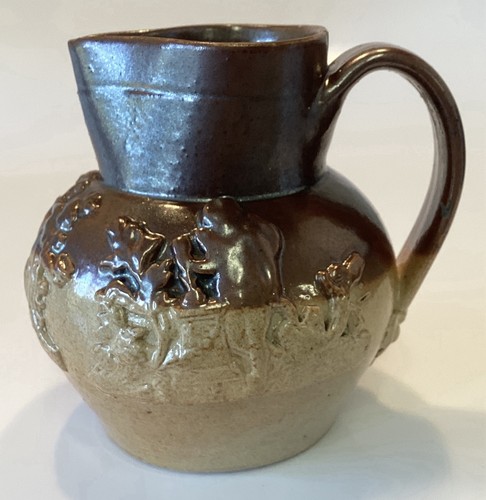 Saltglazed small stoneware jug - saltglazed,