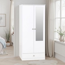 2 Door Wardrobe with Mirror