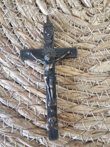 Antique religious crucifix - antique,
