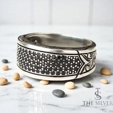 Zircon Men silver ring