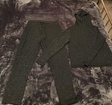 Black Sparkle Hooded Pyjama