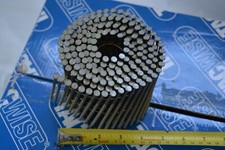 TACWISE 1154 3.3 x 98mm 4" Flat Top Coil Collated Nails Bright Ring Quant. 2400